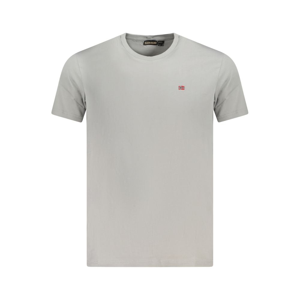 Napapijri Grigio Cotton Men T-Shirt Napapijri