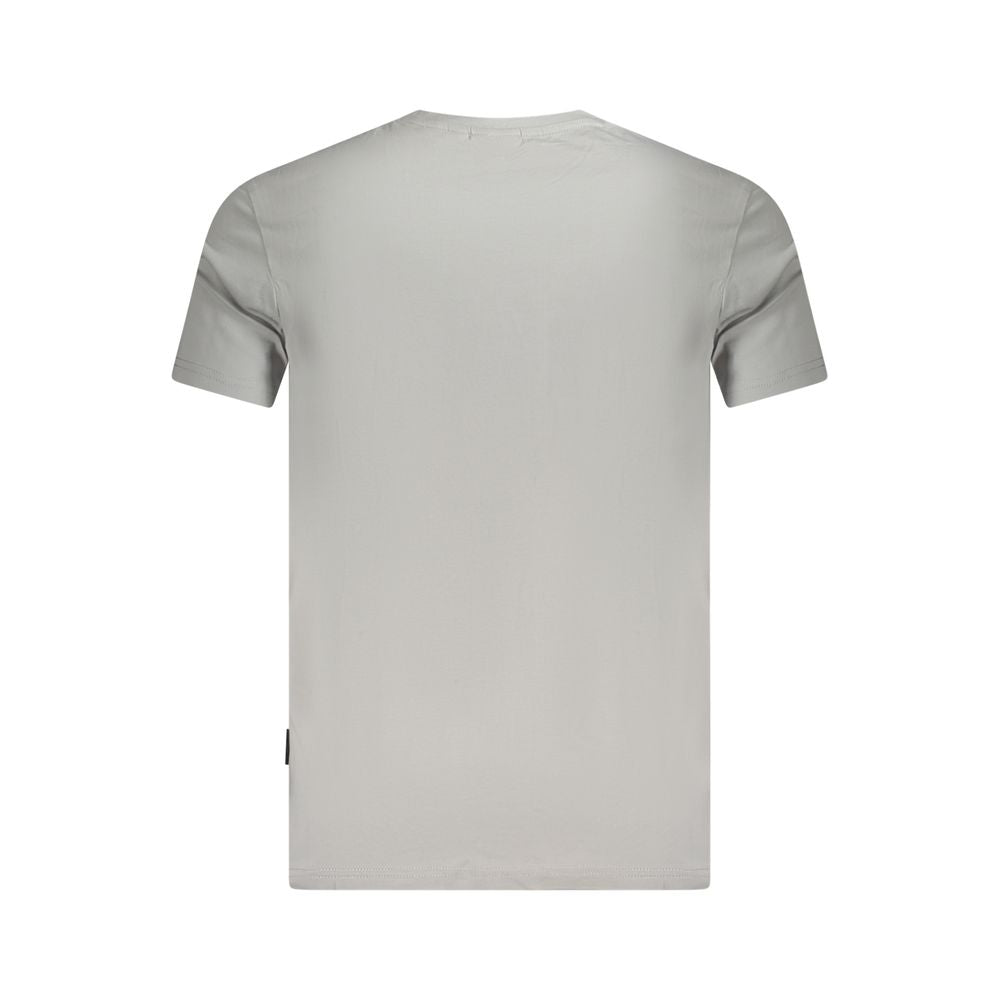 Napapijri Grigio Cotton Men T-Shirt Napapijri