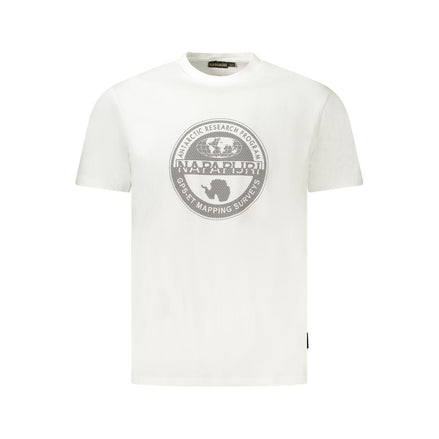 Napapijri Bianco Organic Cotton Men T-Shirt Napapijri