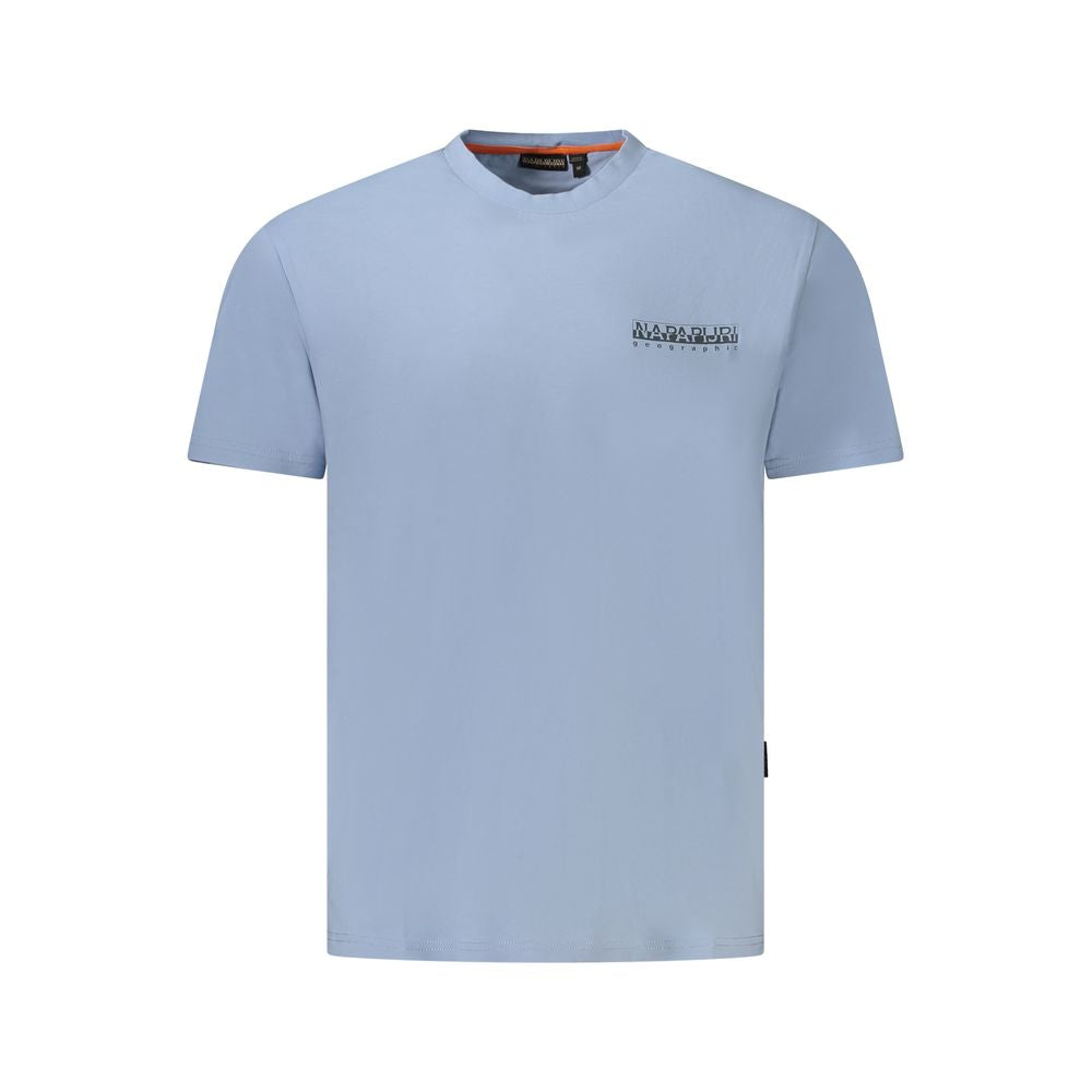 Napapijri Light Blue Cotton Men T-Shirt Napapijri