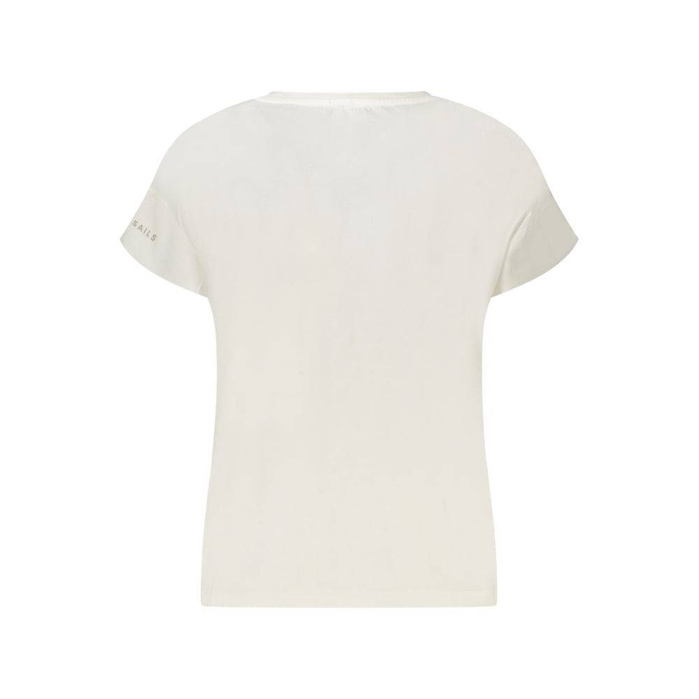 North Sails White Cotton Women T-Shirt North Sails