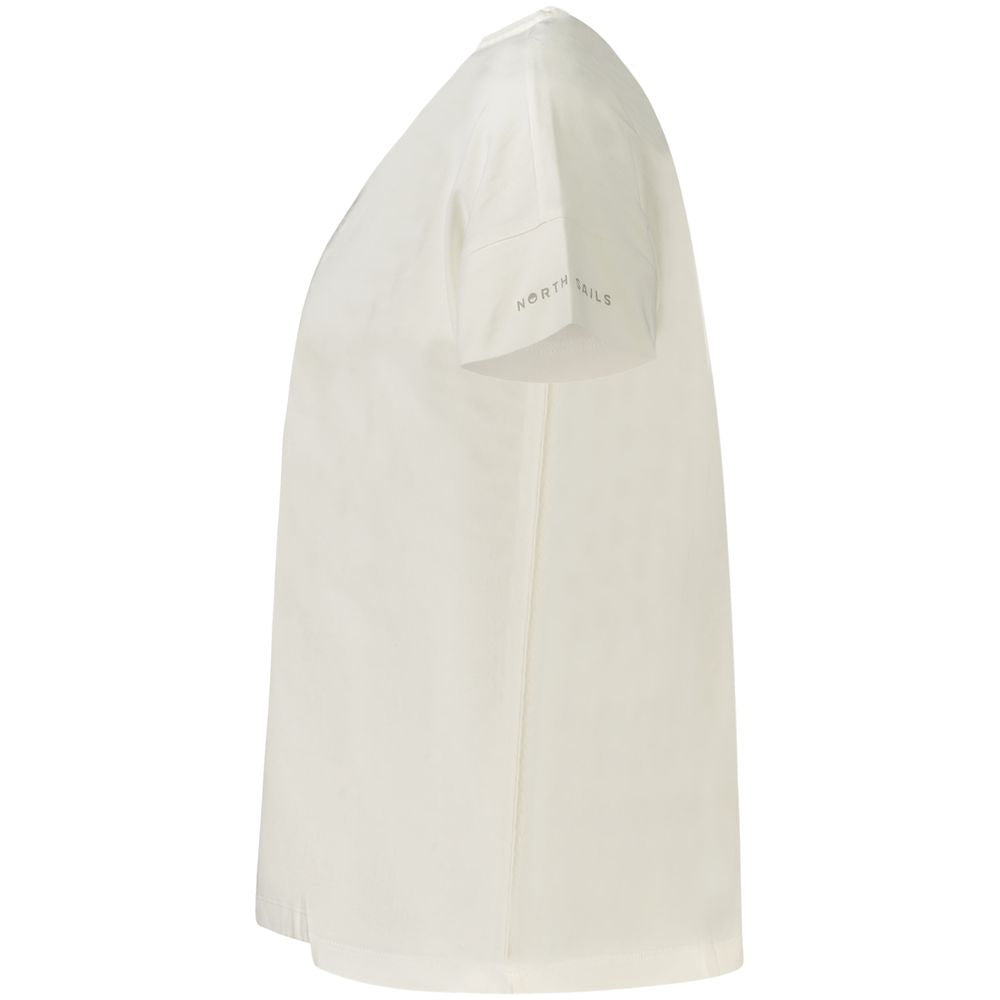 North Sails White Cotton Women T-Shirt North Sails