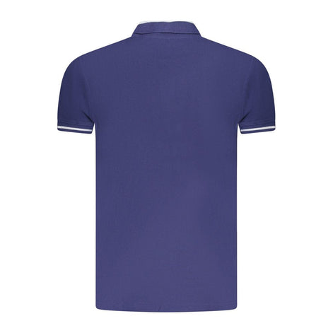 Cavalli Class Blue Cotton Men Polo Shirt Cavalli Class