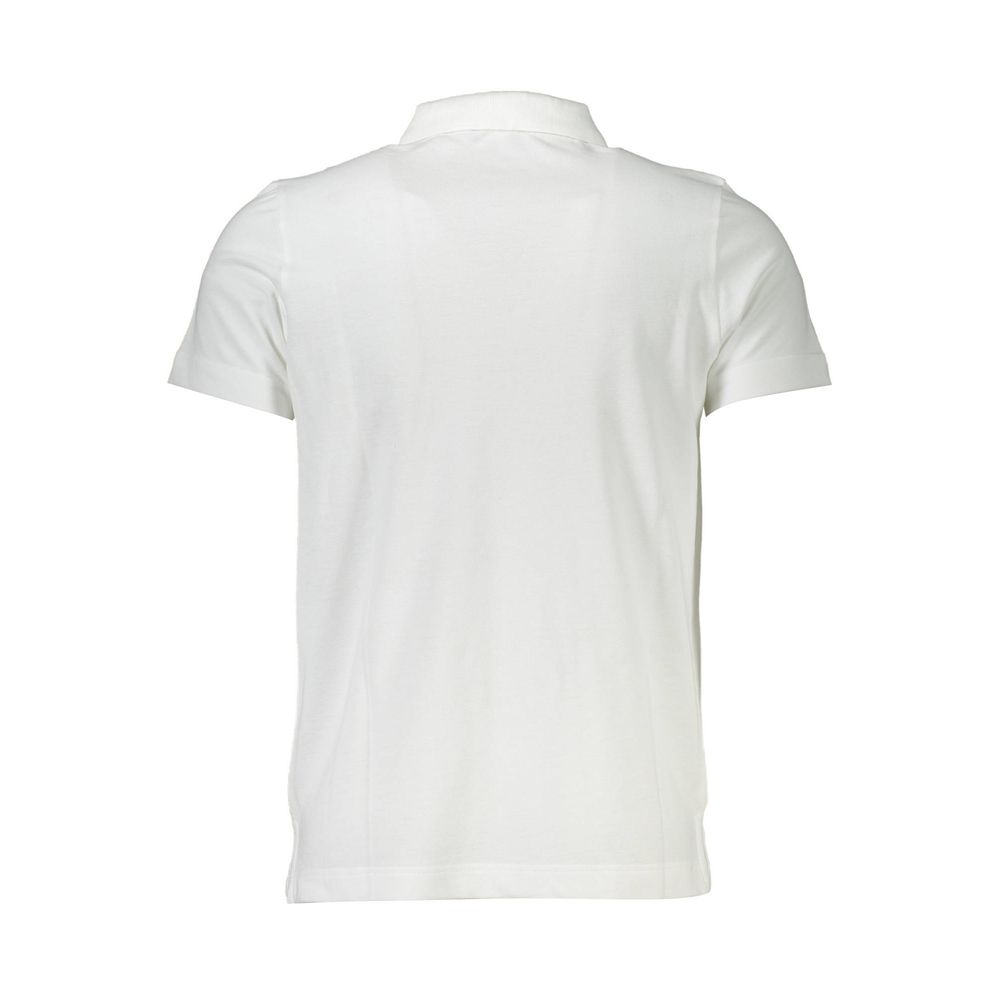 Cavalli Class White Cotton Men Polo Shirt Cavalli Class