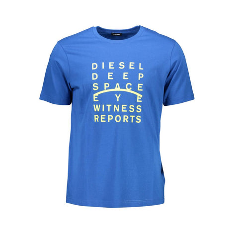 Diesel Blue Cotton Men T-Shirt Diesel
