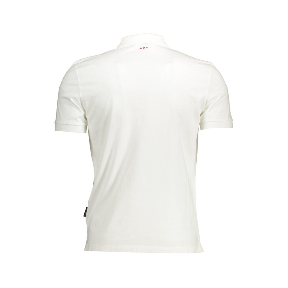 Napapijri White Cotton Men's Polo Shirt Napapijri