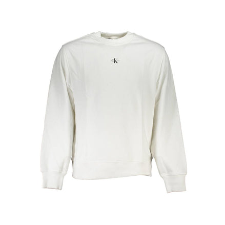 Calvin Klein White Cotton Men Sweater Calvin Klein