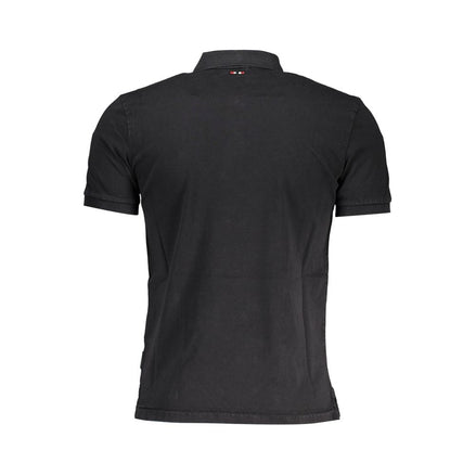 Napapijri Black Cotton Men Polo Shirt Napapijri