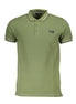 Cavalli Class Green Cotton Men Polo Shirt Cavalli Class