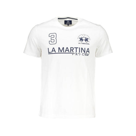 La Martina White Cotton Men's T-Shirt La Martina