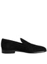 Dolce & Gabbana Black Suede Slip On Loafers Formal Shoes Dolce & Gabbana