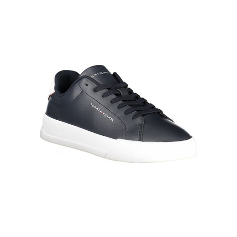 Tommy Hilfiger Blue Leather Men Sneaker Tommy Hilfiger