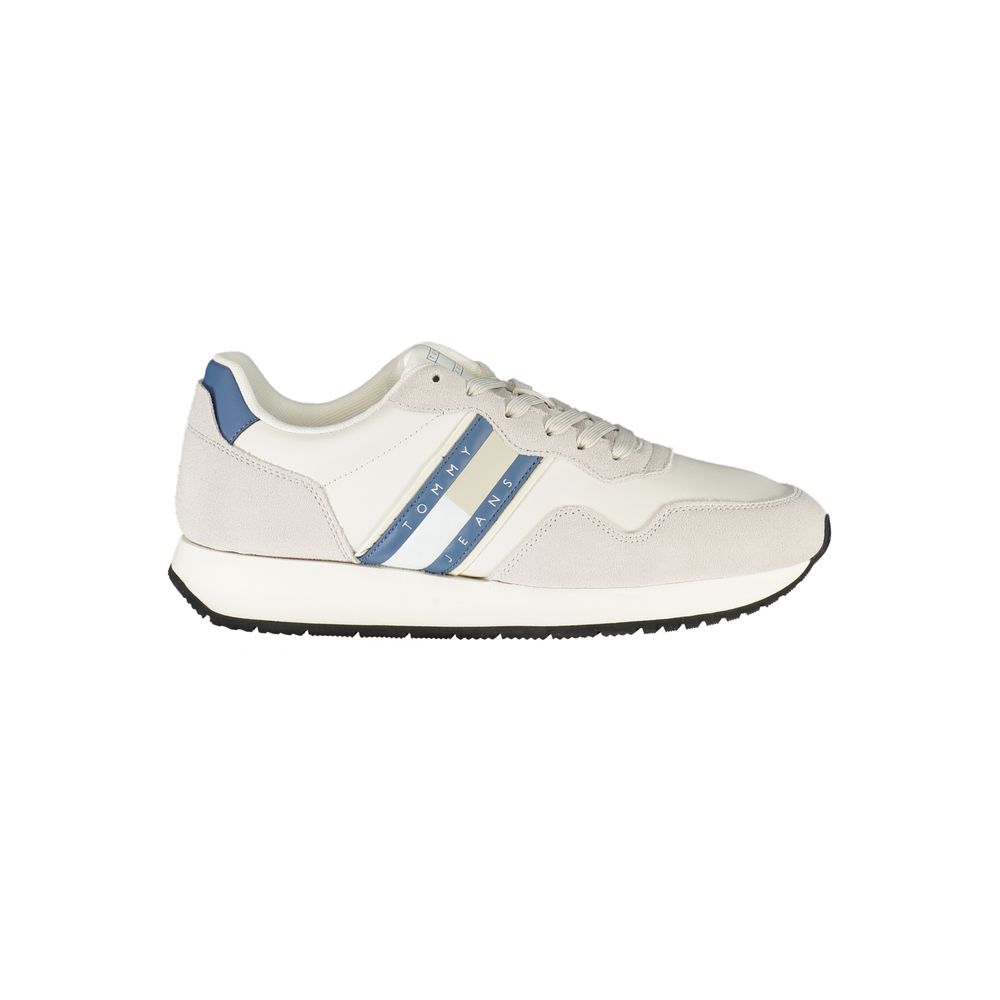 Tommy Hilfiger White Leather Men Sneaker Tommy Hilfiger