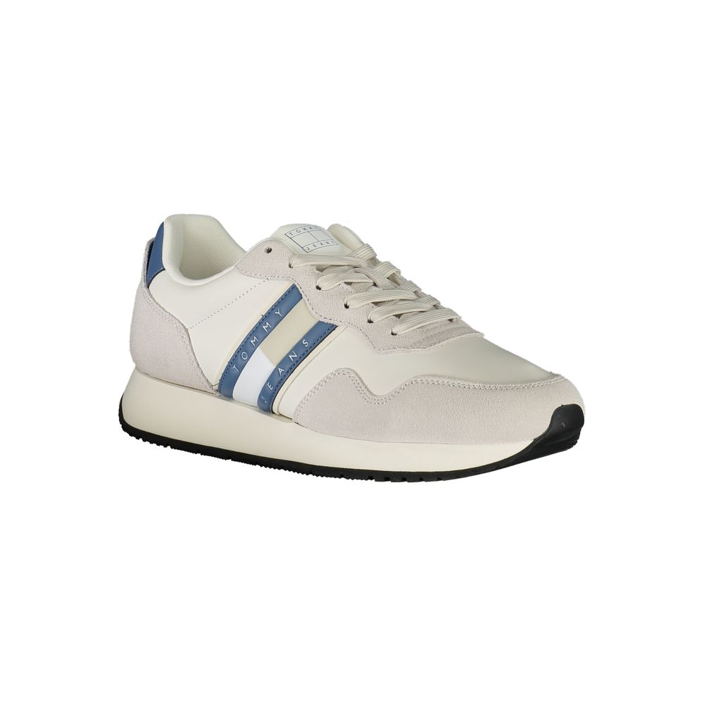 Tommy Hilfiger White Leather Men Sneaker Tommy Hilfiger