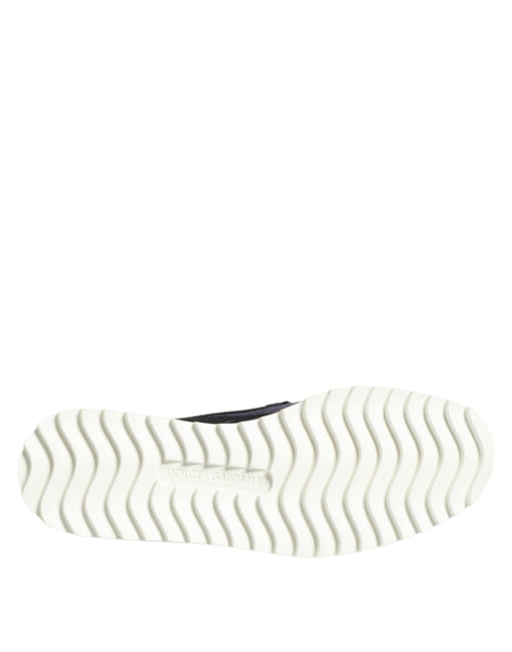 Dolce & Gabbana Black Tropical Slip On Men Sneakers Shoes Dolce & Gabbana