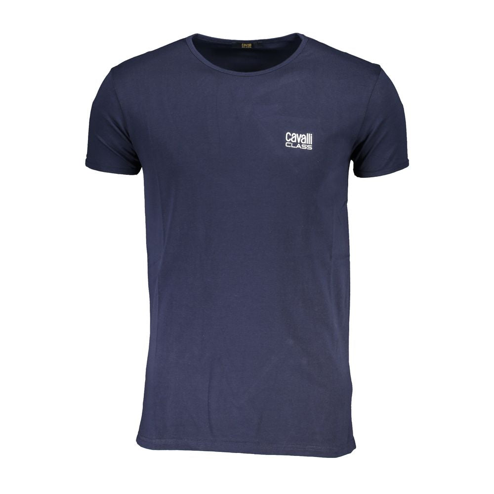 Cavalli Class Blue Cotton Men's T-Shirt Cavalli Class