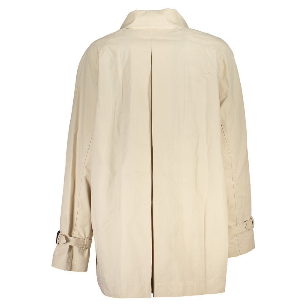 Tommy Hilfiger Beige Cotton Women Trench Coat Tommy Hilfiger
