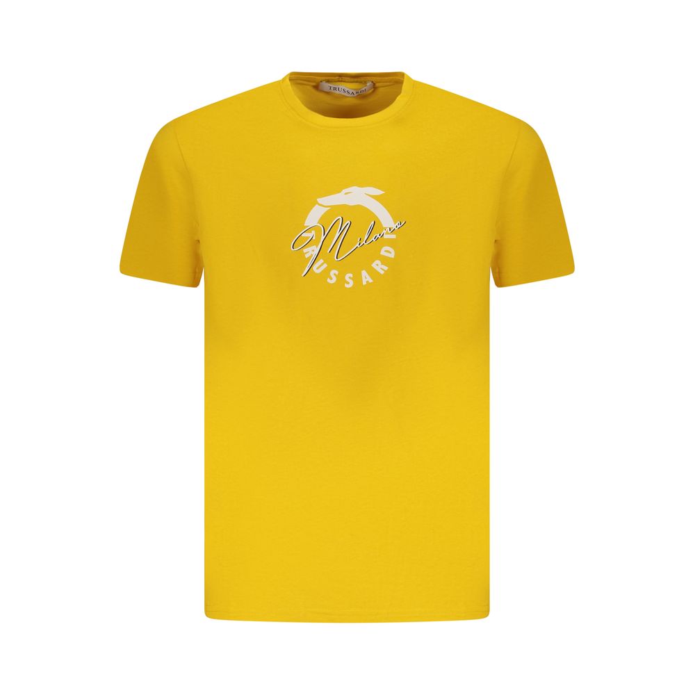 Trussardi Yellow Cotton Men T-Shirt Trussardi
