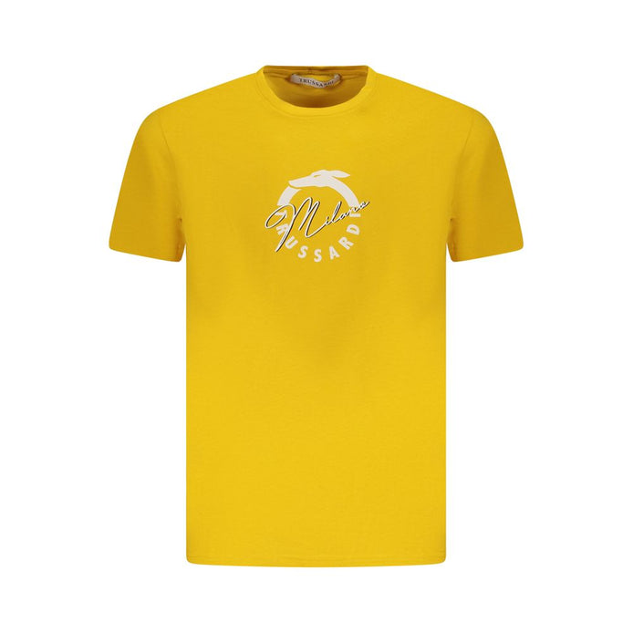 Trussardi Yellow Cotton Men T-Shirt Trussardi