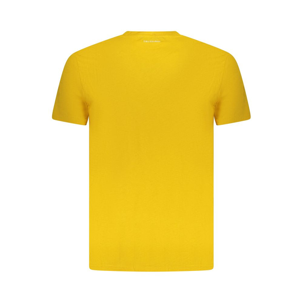 Trussardi Yellow Cotton Men T-Shirt Trussardi