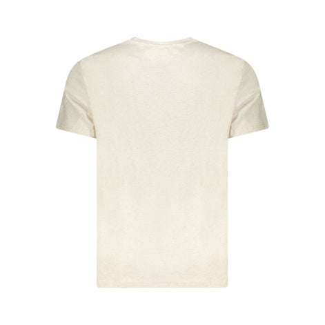 Tommy Hilfiger Beige Cotton Men T-Shirt Tommy Hilfiger