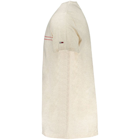 Tommy Hilfiger Beige Cotton Men T-Shirt Tommy Hilfiger