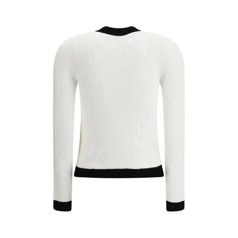 Balmain White Viscose Cardigan Balmain