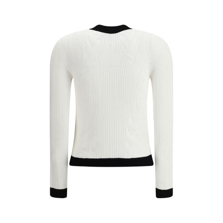 Balmain White Viscose Cardigan Balmain
