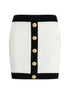 Balmain White Viscose Mini Skirt Balmain