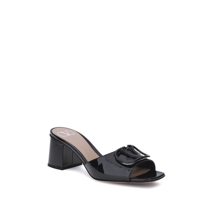 Valentino Garavani Black Calf Leather Bos Taurus Sandals Valentino Garavani
