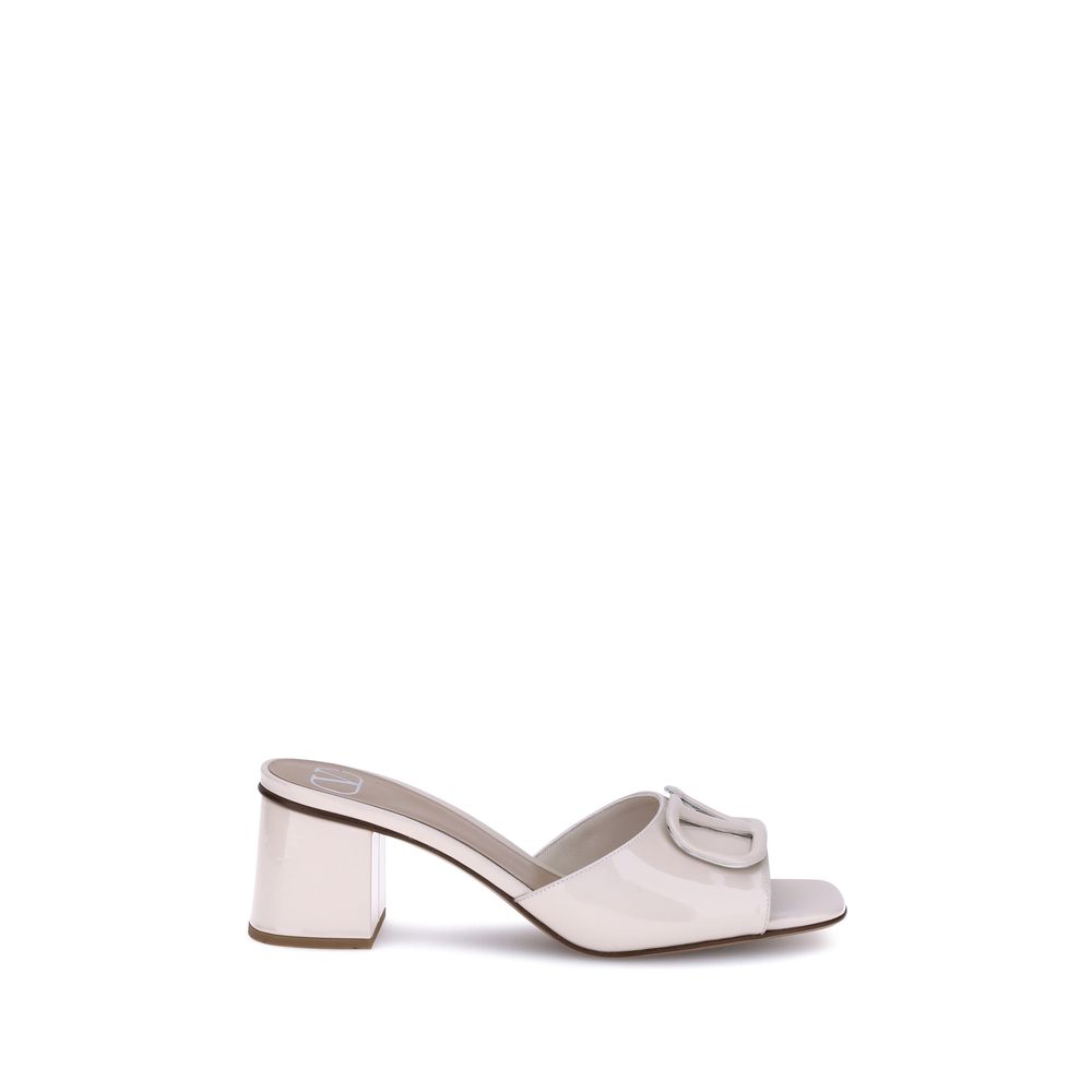 Valentino Garavani Cream Calf Leather Bos Taurus Sandals Valentino Garavani