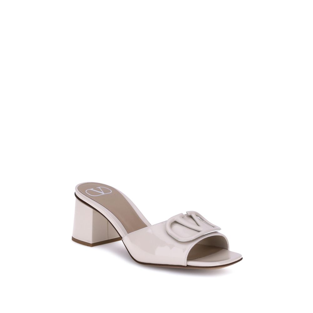 Valentino Garavani Cream Calf Leather Bos Taurus Sandals Valentino Garavani