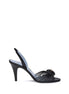 Valentino Garavani Black Calf Leather Bos Taurus Stiletto Heel Sandals Valentino Garavani