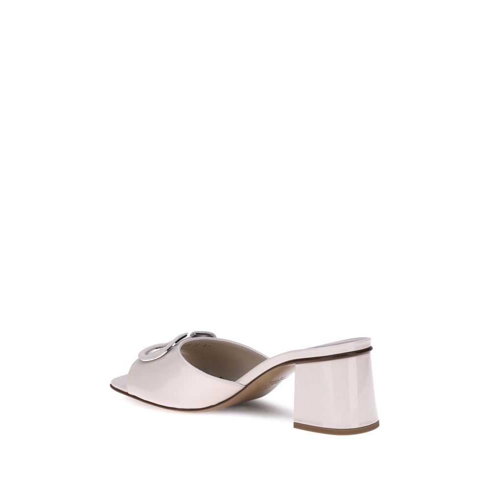 Valentino Garavani Cream Calf Leather Bos Taurus Sandals Valentino Garavani