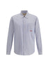 Valentino Blue Cotton Pattern Shirt Valentino