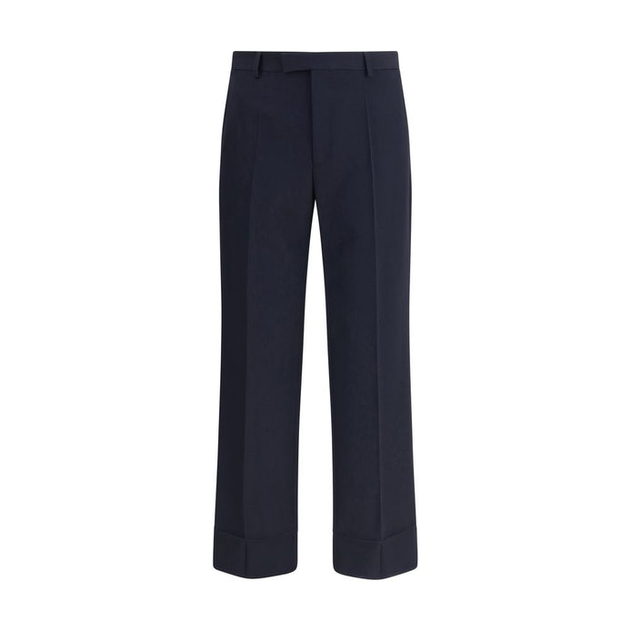 Valentino Blue Fleece Wool Dress Pants Valentino