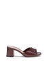 Valentino Garavani Bordeaux Calf Leather Bos Taurus Sandals Valentino Garavani
