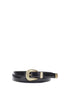 Valentino Garavani Black Calf Leather Bos Taurus Regular Belt Valentino Garavani