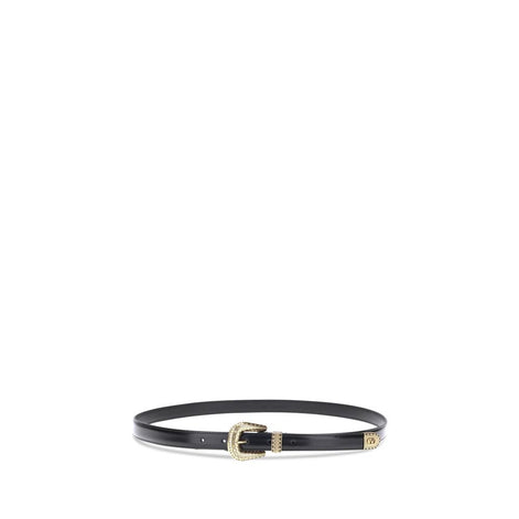 Valentino Garavani Black Calf Leather Bos Taurus Regular Belt Valentino Garavani