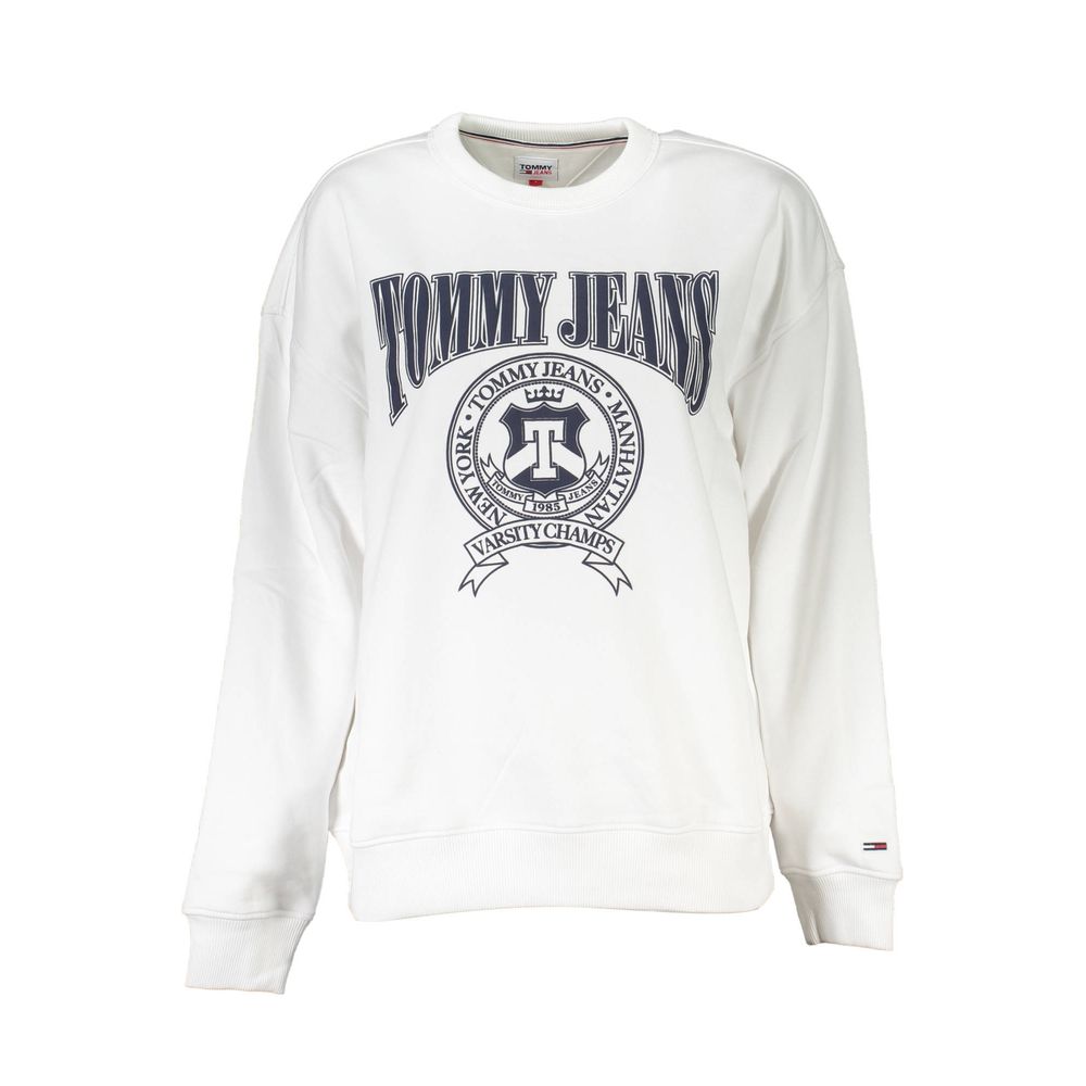 Tommy Hilfiger White Cotton Sweatshirt Tommy Hilfiger