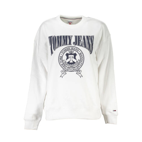 Tommy Hilfiger White Cotton Sweatshirt Tommy Hilfiger