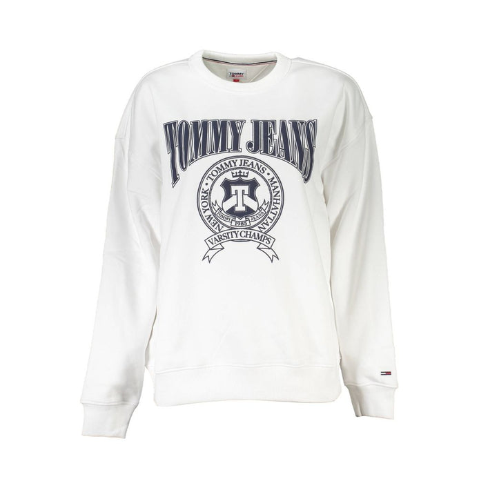 Tommy Hilfiger White Cotton Sweatshirt Tommy Hilfiger