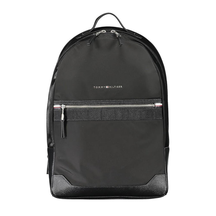 Tommy Hilfiger Black Polyester Men's Backpack Tommy Hilfiger
