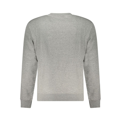 Napapijri Gray Cotton Men Sweatshirt Napapijri