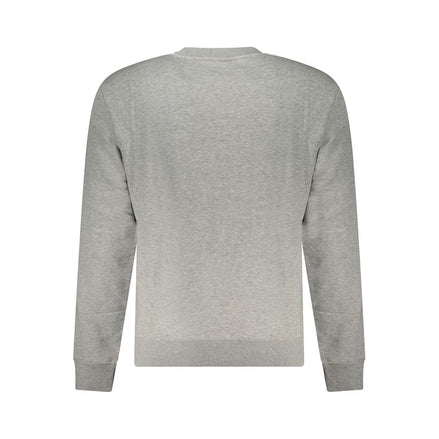 Napapijri Gray Cotton Men Sweatshirt Napapijri