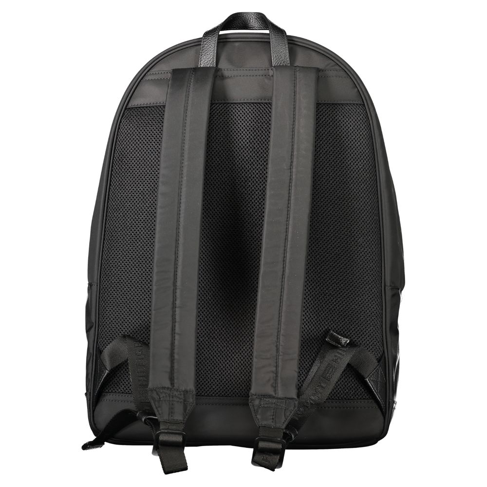 Tommy Hilfiger Black Polyester Men Backpack Tommy Hilfiger