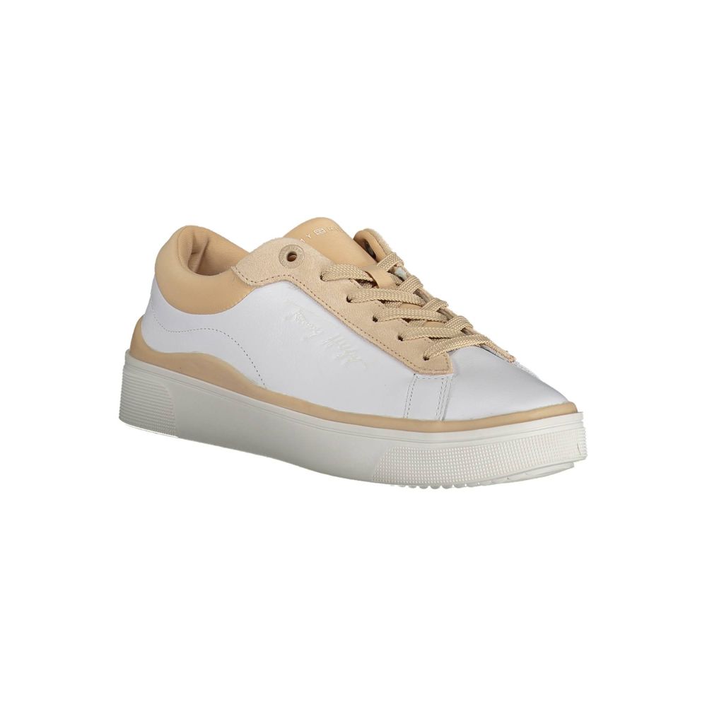 Tommy Hilfiger White Polyester Sneaker Tommy Hilfiger