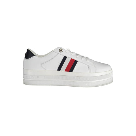 Tommy Hilfiger White Polyester Sneaker Tommy Hilfiger