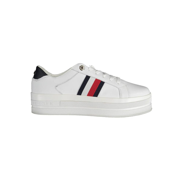 Tommy Hilfiger White Polyester Sneaker Tommy Hilfiger