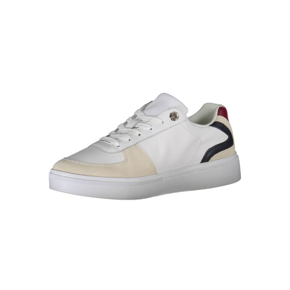Tommy Hilfiger White Polyester Sneaker Tommy Hilfiger